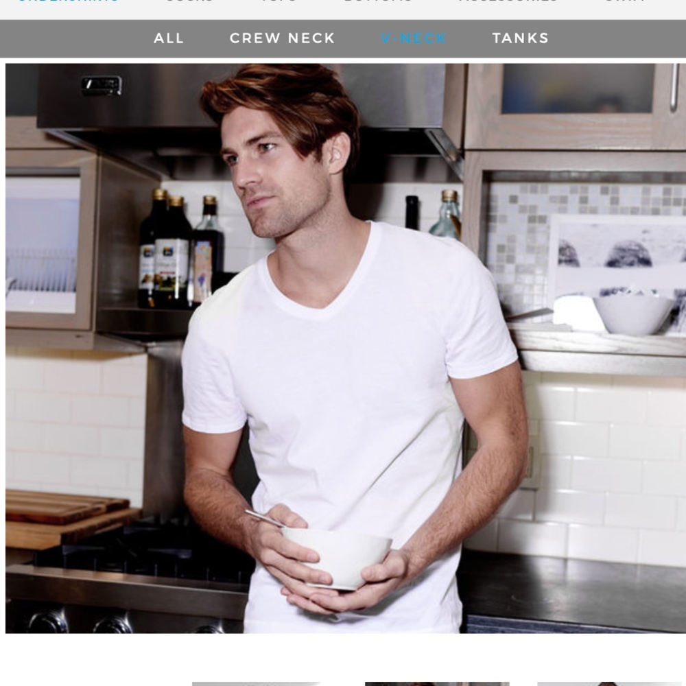 Mack Weldon V-neck Undershirt White, sz M, NWT